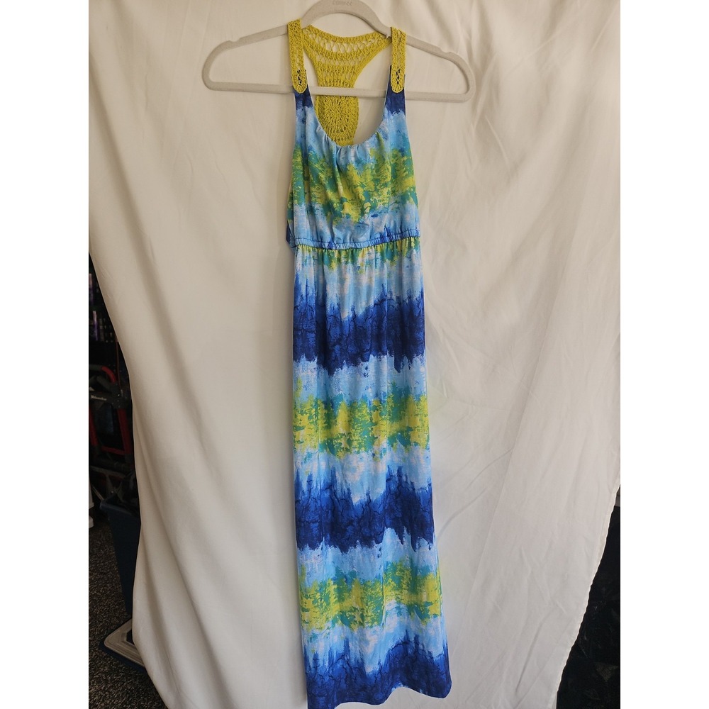 Disorderly Kids Sundress Girls Size 14 Multicolor Excellent Crochet Back Maxi